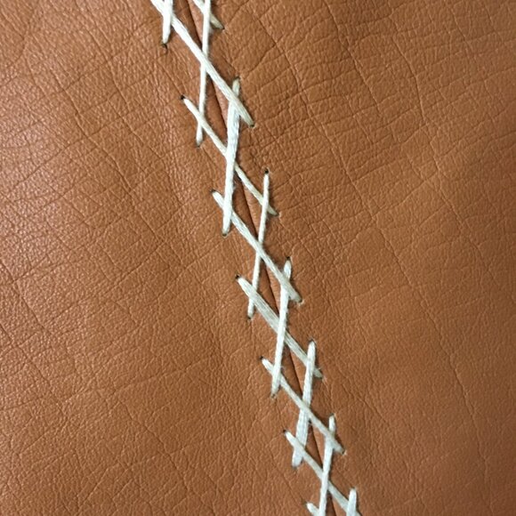 GAP Genuine Leather Stitched Coastal Cowgirl Skirt - Picture 13 of 15